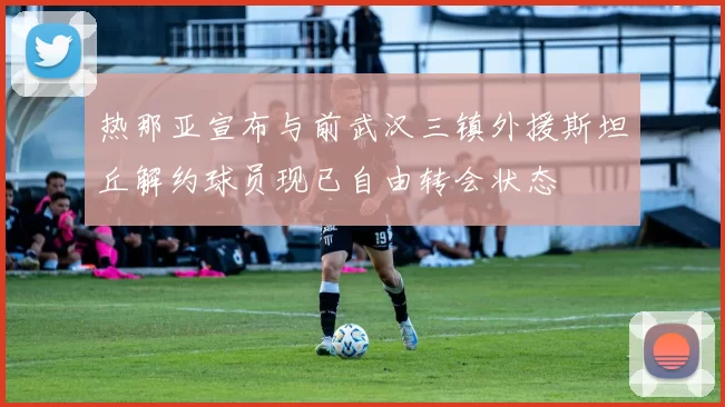 热那亚宣布与前武汉三镇外援斯坦丘解约球员现已自由转会状态